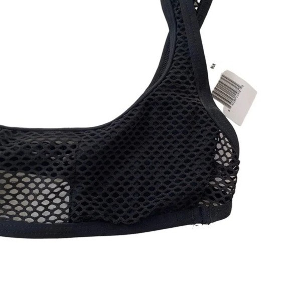 L Space Bikini Benji Mesh Swim Bikini Top Black Size XS NWT - Picture 5 of 12